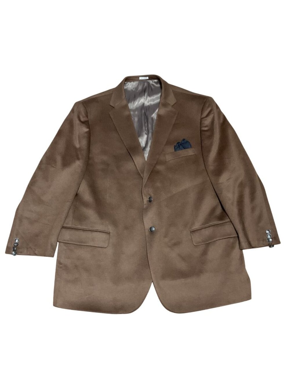 100% Cashmere Brown Sport Coat  Sz 50R 2-Button Size Double-Vent Joseph Abboud